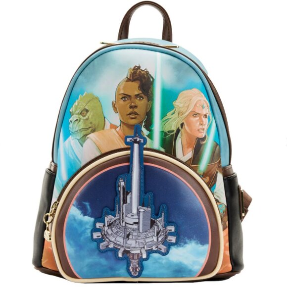 Brand New Loungefly STAR WARS THE HIGH REPUBLIC COMIC COVER MINI BACKPACK - Picture 1 of 6